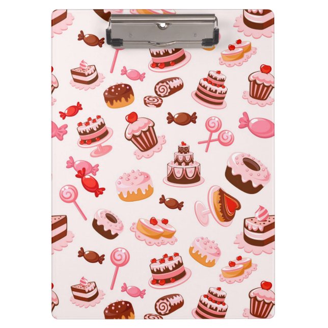 Süßer Hintergrund Klemmbrett (Vorderseite)
