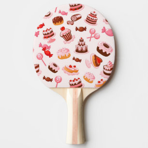 Süßer Hintergrund Tischtennis Schläger