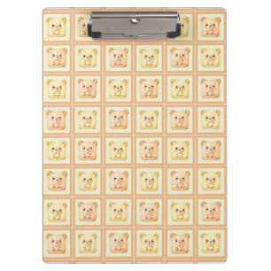 Süßer Honig-Patchwork-Keks-Teddybär Klemmbrett