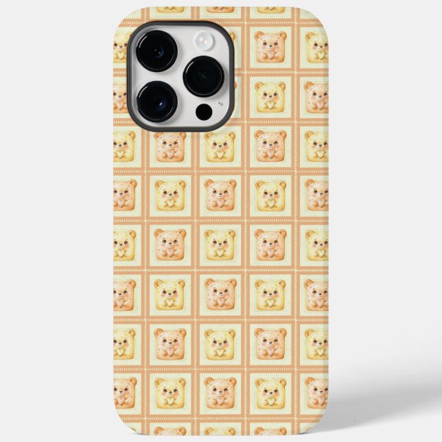 Süßer Honig-Patchwork-Teddybär Case-Mate iPhone Hülle (Rückseite)