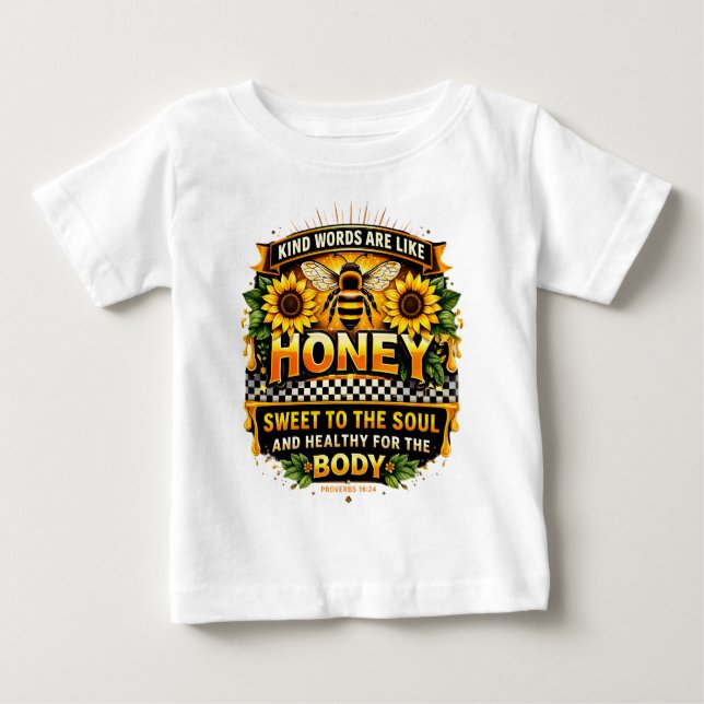 Süßer Honig | Sprüche 16:24 T-Shirt (Vorderseite)