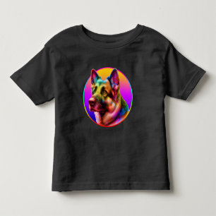 SÜSSER HUND BUNTER REGENBOGEN KLEINKIND T-SHIRT
