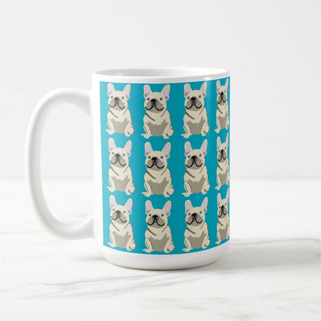 Süßer Hund, Französchen Kaffeetasse (Links)