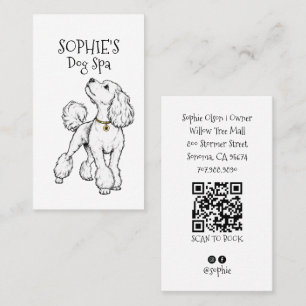 Süßer Hund Grooming Spa QR Code Visitenkarte