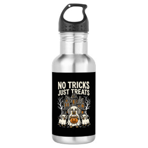 Süßer Hund Halloween Keine Tricks Nur Leckerlis_1 Edelstahlflasche