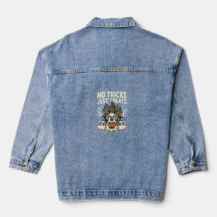 Süßer Hund Halloween Keine Tricks Nur Leckerlis_1 Jeansjacke