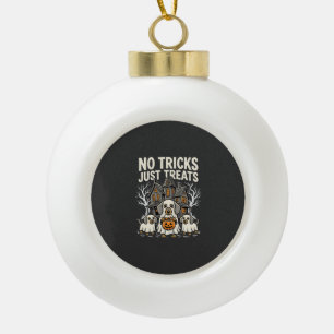 Süßer Hund Halloween Keine Tricks Nur Leckerlis_1 Keramik Kugel-Ornament