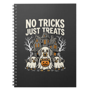 Süßer Hund Halloween Keine Tricks, nur Leckerlis_1 Notizblock
