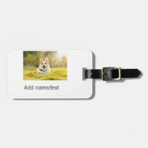 Süßer Hund Haustier Name Text editierbar Hund Mama Gepäckanhänger