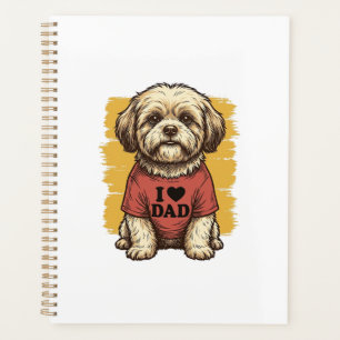 Süßer Hund, ich liebe Papa Vintage Gravur Vektor D Planer