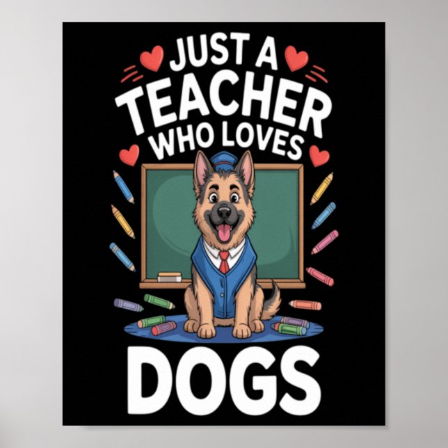 Süßer Hund in der Schule Poster (Vorne)