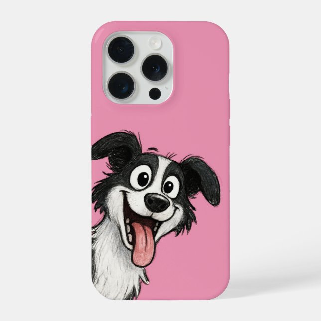 Süßer Hund in Rosa  iPhone Hülle (Rückseite)