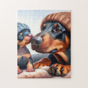 Süßer Hund-Jigsaw-Puzzle — Weihnachtsgeschenk Puzzle