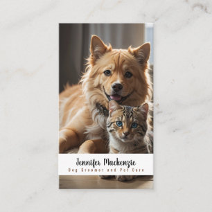Süßer Hund Katze Hundefriseur Pflege Service Haust Visitenkarte