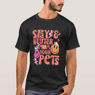 Süßer Hund Katze sterilisieren kastrieren wilde Ka T-Shirt