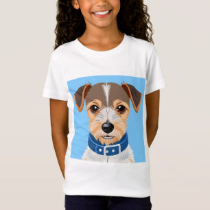 Süßer Hund mit blauem Halsband T-Shirt