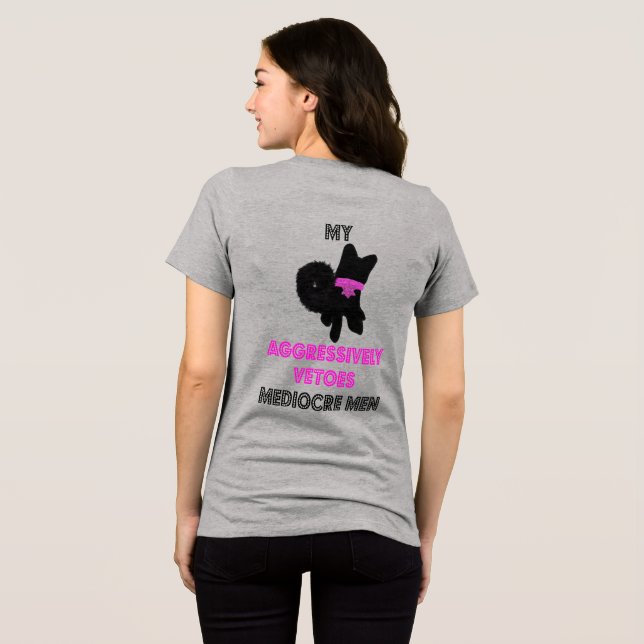Süßer Hund mit Haltung Tri-Blend Shirt (Rückseite voll)