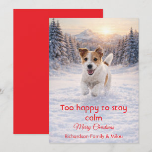 Süßer Hund mit lustigem Weihnachtszitat Weihnach Feiertagskarte