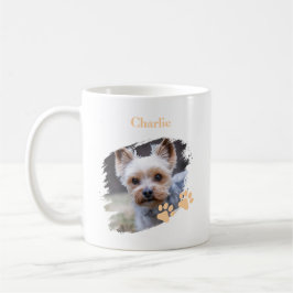 Süßer Hund mit personalisiertem Namen Kaffeetasse