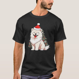 Süßer Hund mit Santa-Hut und Weihnachtsbaum Clas T-Shirt