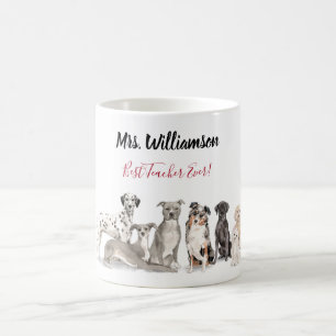 Süßer Hund Schul Lehrer Kaffeetasse