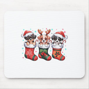 Süßer Hund Weihnachten Santa Lustiges Weihnachten  Mousepad