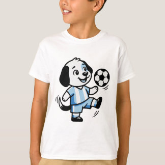 Süßer Hund Welpe spielt Fußball Fußll Hunde Welpen T-Shirt
