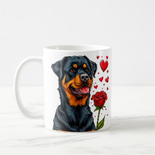 Süßer Hund zum Valentinstag Kaffeetasse