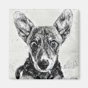 Süßer Hundegesicht-Magnet Magnet