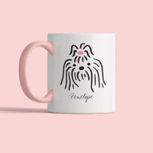 Süßer Hundeliebhaber Hundemama Hund Papa Shih Tz Zweifarbige Tasse