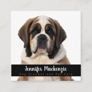 Süßer Hundetrimmer Grooming-Service Pet Care Quadratische Visitenkarte