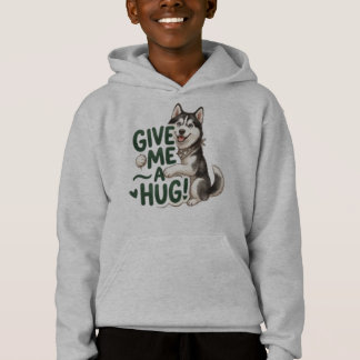 Süßer Husky gibt mir einen Kawaii-Hunde-Design Hoodie