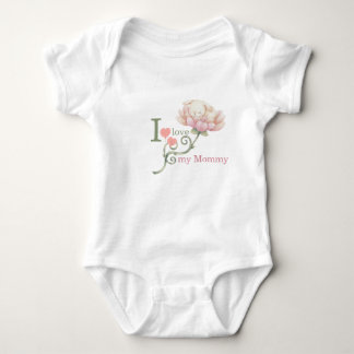 Süßer "Ich liebe meine Mami"-Hase-Blumenstrauß Baby Strampler