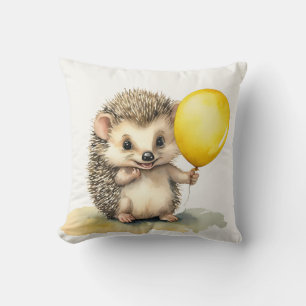 Süßer Igel-Ballon geschlechtsneutral personalisier Kissen