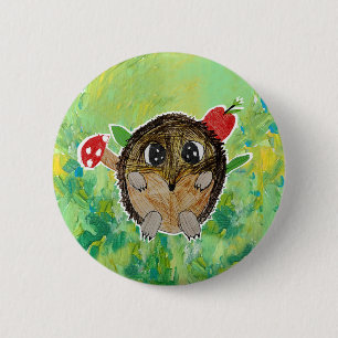 Süßer Igel Button