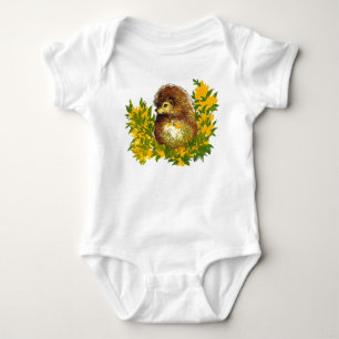 Süßer Igel-Design-Baby-Jersey-Body Baby Strampler