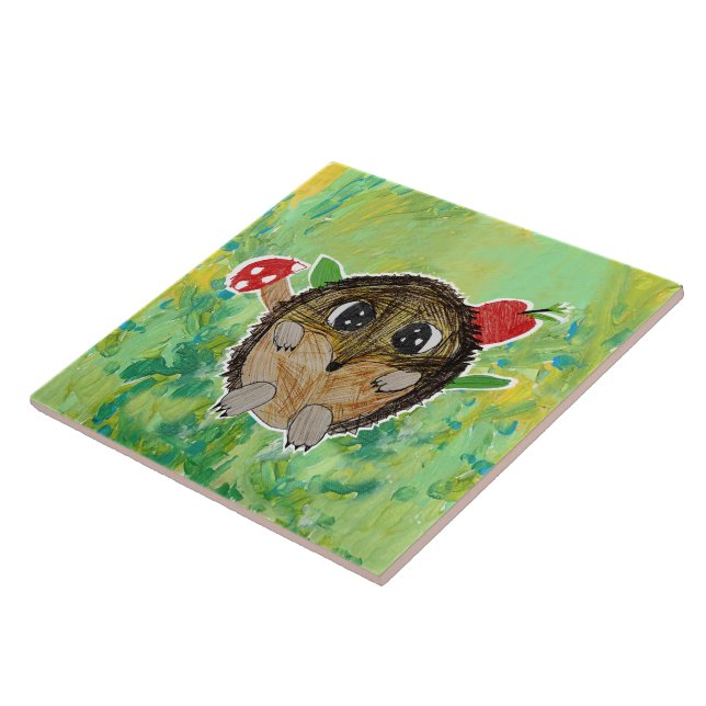 Süßer Igel Fliese (Seite)