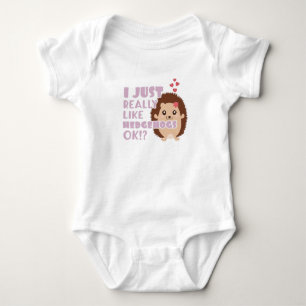 Süßer Igel Ich mag Igel einfach wirklich OK? Baby Strampler