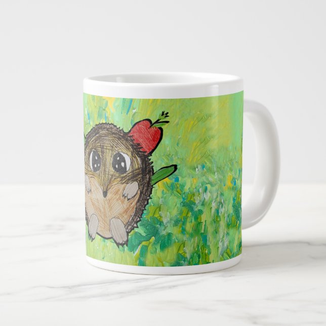 Süßer Igel Jumbo-Tasse (Vorderseite Rechts)