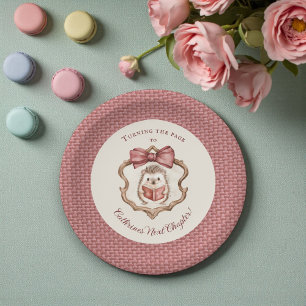 Süßer Igel liest Buch Baby Shower Papierplatte Pappteller