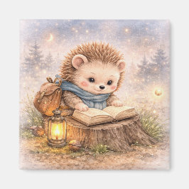 Süßer Igel liest Kühlschrank Magnet