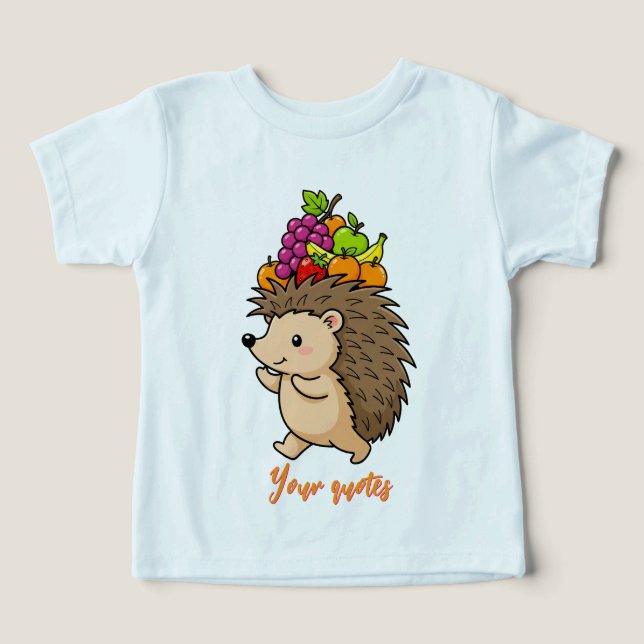 Süßer Igel mit frischem Obst (Design Vorderseite)