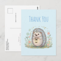 Süßer Igel mit Laterne Danke
