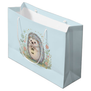 Süßer Igel mit Laterne Große Geschenktüte