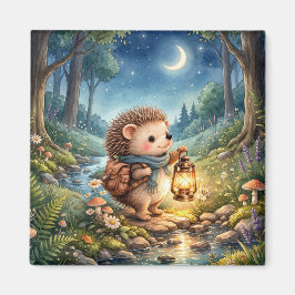 Süßer Igel mit Laterne Kühlschrank Magnet