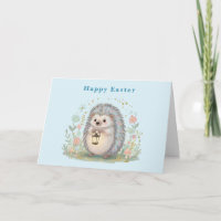 Süßer Igel mit Laterne Ostern