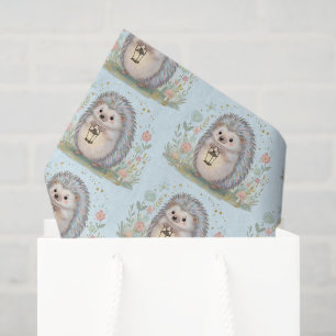Süßer Igel mit Laternenmuster Seidenpapier