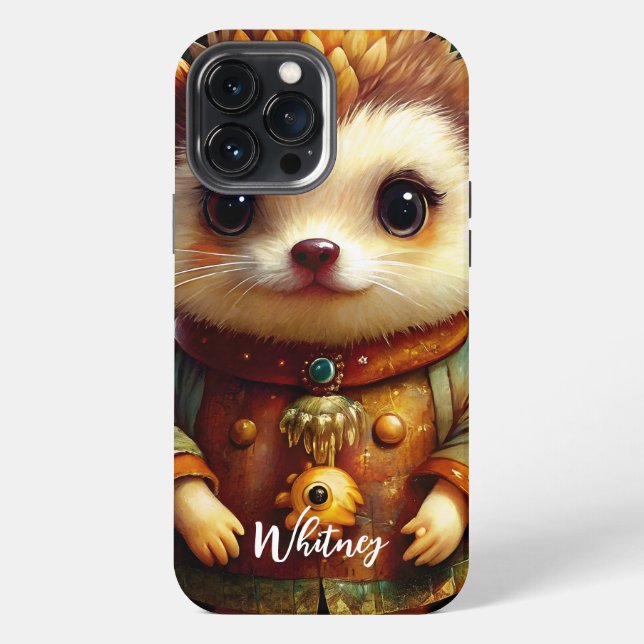 Süßer Igel Name iPhone Hülle (Rückseite)