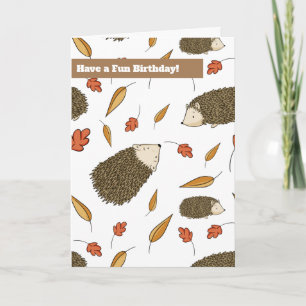 Süßer Igel personalisierter Geburtstag  Karte