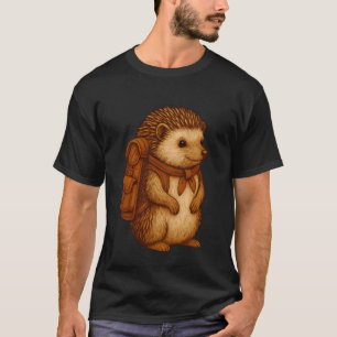 Süßer Igel Rucksacktourist Camping Wanderer Wald A T-Shirt